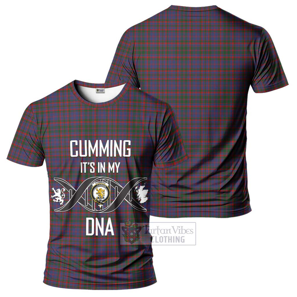 Cumming Tartan T-Shirt with Family Crest DNA In Me Style - Tartan Vibes Clothing