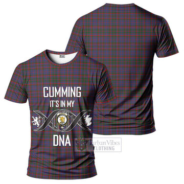 Cumming Tartan T-Shirt with Family Crest DNA In Me Style