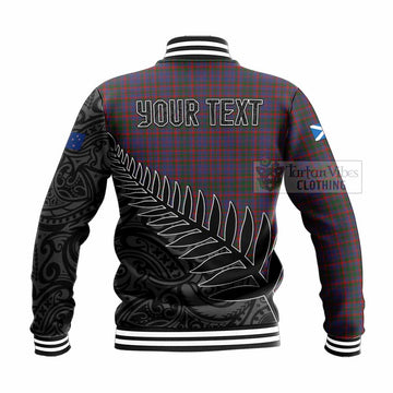 Cumming Crest Tartan Baseball Jacket with New Zealand Silver Fern Half Style