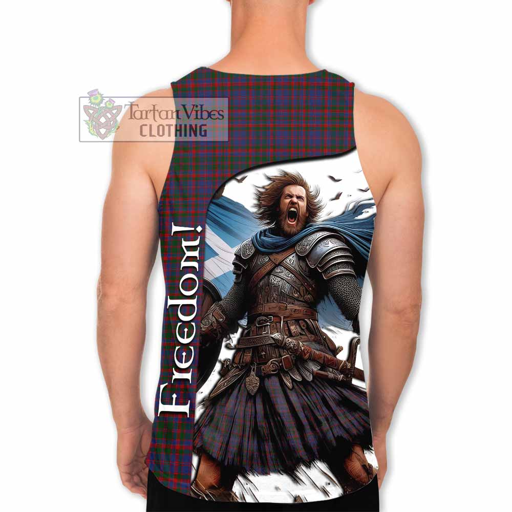 Tartan Vibes Clothing Cumming Crest Tartan Men's Tank Top Inspired by the Freedom of Scottish Warrior