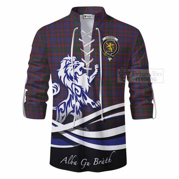 Cumming Tartan Ghillie Kilt Shirt with Alba Gu Brath Regal Lion Emblem