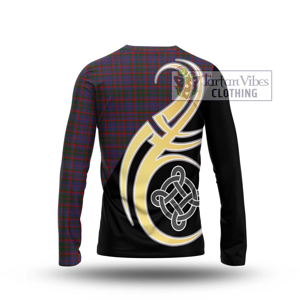 Cumming Tartan Long Sleeve T-Shirt with Family Crest and Celtic Symbol Style - Tartan Vibes Clothing