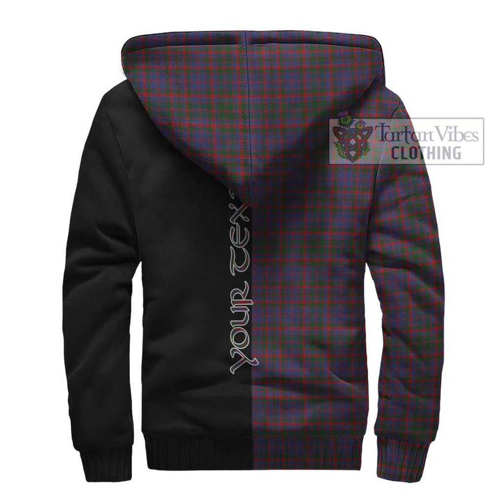 Cumming Tartan Sherpa Hoodie with Family Crest and Half Of Me Style - Tartanvibesclothing Shop