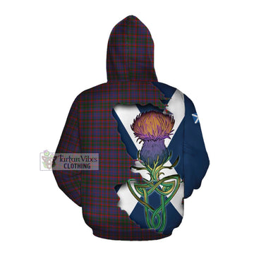 Cumming Tartan Family Crest Cotton Hoodie Scottish Thistle Celtic Inspired Pullover Hoodie - Tartan Vibes Clothing