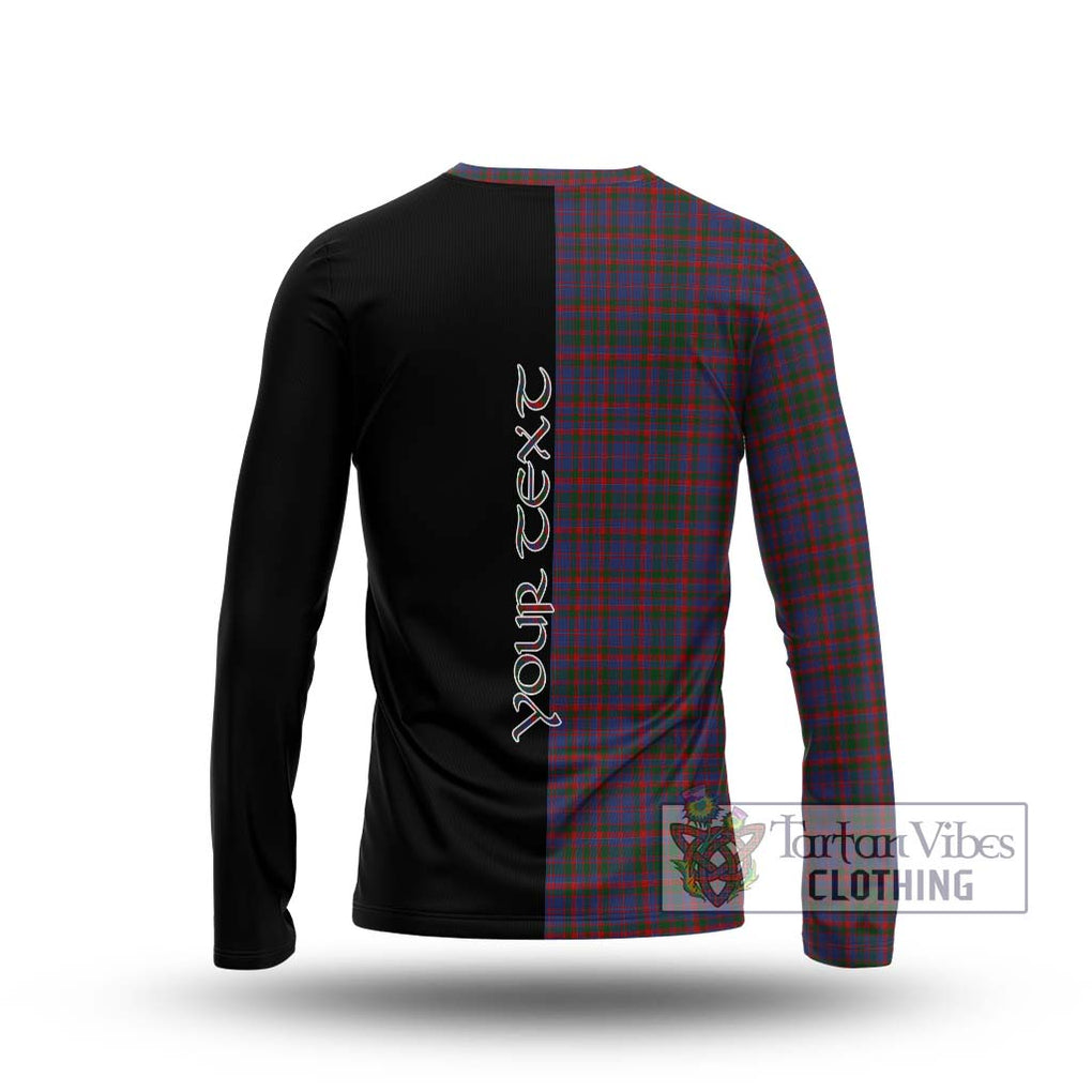 Cumming Tartan Long Sleeve T-Shirt with Family Crest and Half Of Me Style - Tartanvibesclothing Shop