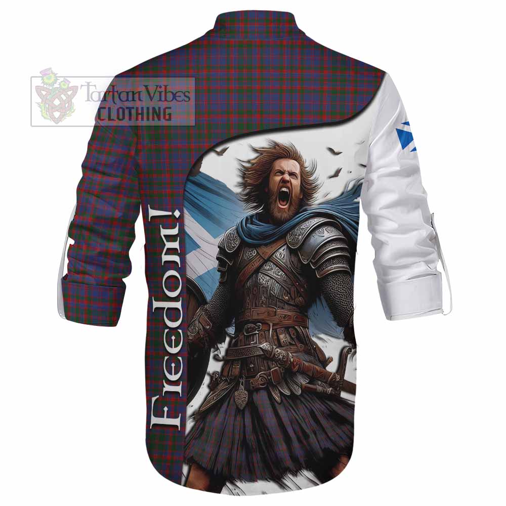 Tartan Vibes Clothing Cumming Crest Tartan Ghillie Kilt Shirt Inspired by the Freedom of Scottish Warrior