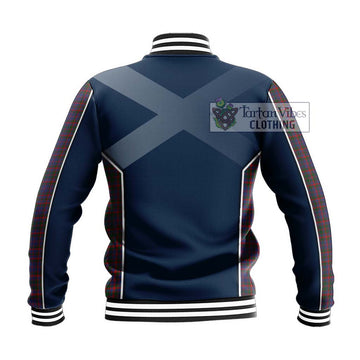 Cumming Tartan Baseball Jacket with Family Crest and Lion Rampant Vibes Sport Style