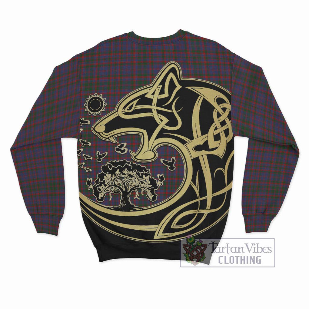 Cumming Tartan Sweatshirt with Family Crest Celtic Wolf Style - Tartan Vibes Clothing