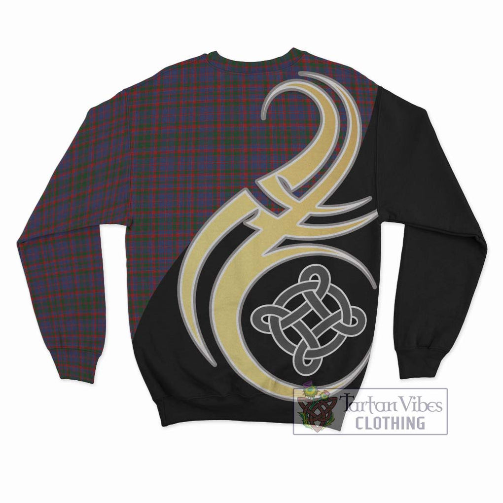 Cumming Tartan Sweatshirt with Family Crest and Celtic Symbol Style - Tartan Vibes Clothing