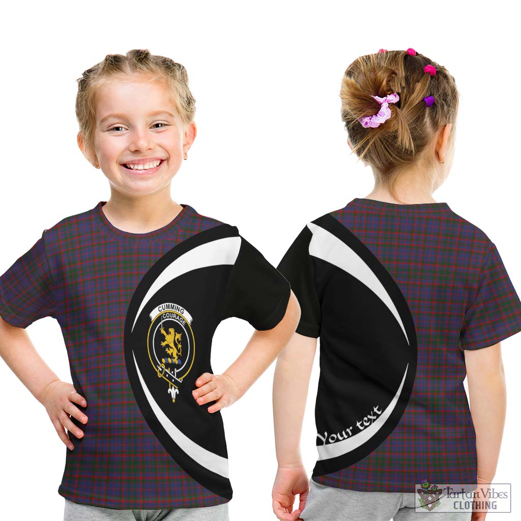 Cumming Tartan Kid T-Shirt with Family Crest Circle Style - Tartan Vibes Clothing