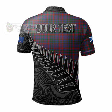 Cumming Crest Tartan Polo Shirt with New Zealand Silver Fern Half Style