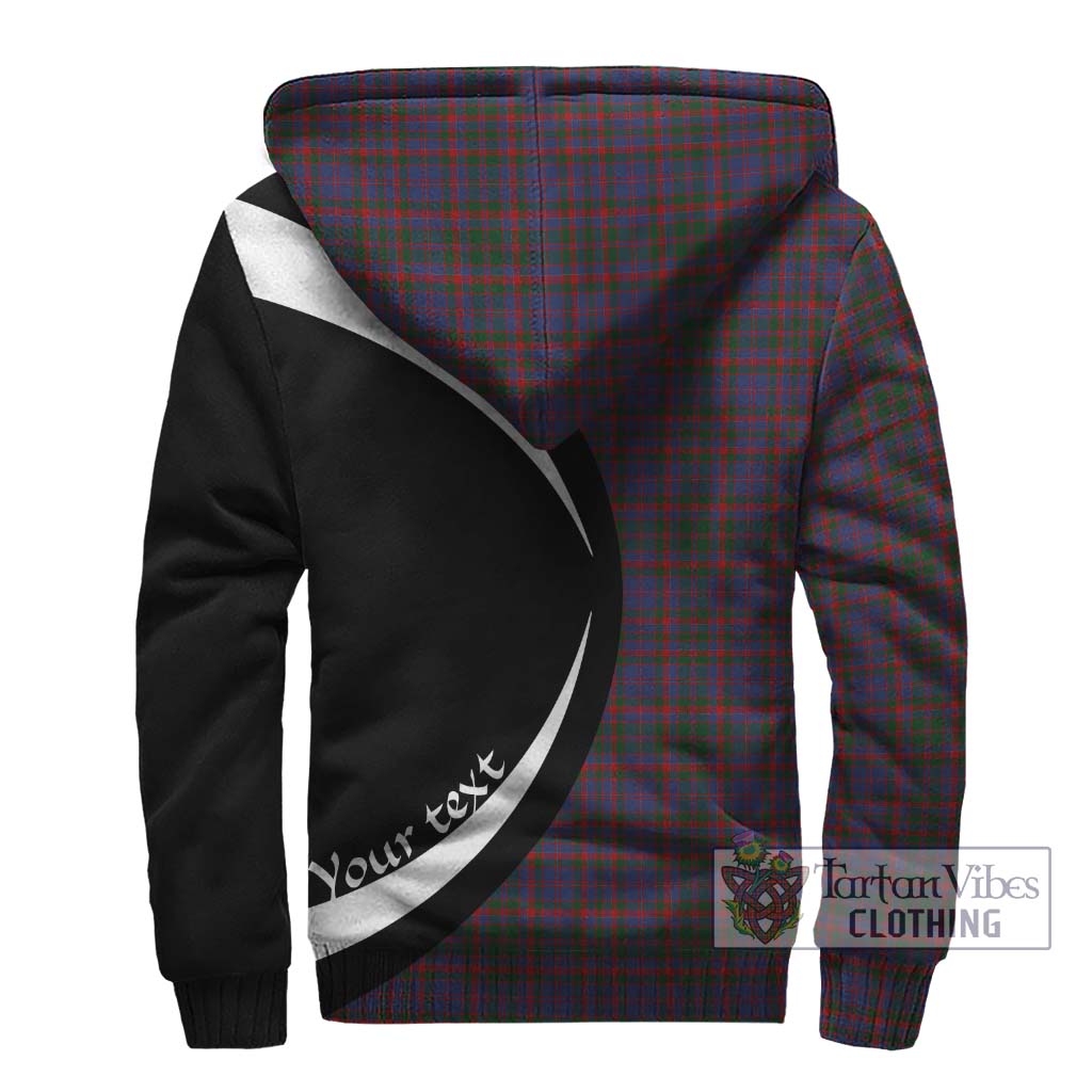 Cumming Tartan Sherpa Hoodie with Family Crest Circle Style - Tartan Vibes Clothing