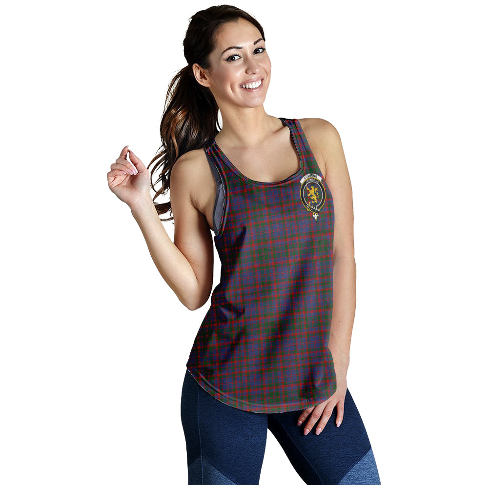 cumming-tartan-women-racerback-tanks-with-family-crest