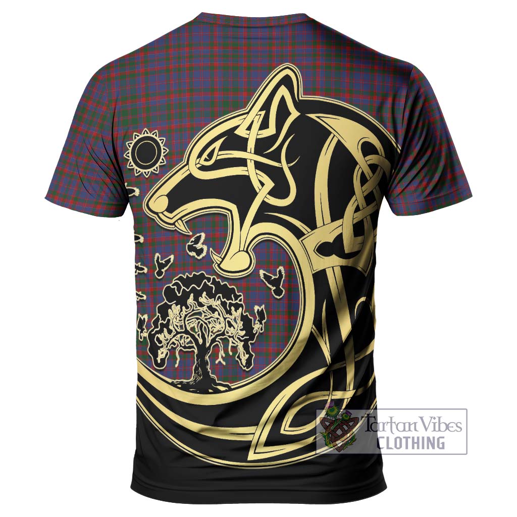 Cumming Tartan T-Shirt with Family Crest Celtic Wolf Style - Tartan Vibes Clothing