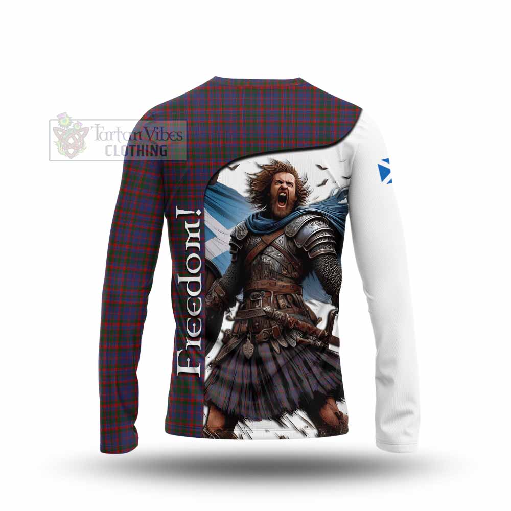 Tartan Vibes Clothing Cumming Crest Tartan Long Sleeve T-Shirt Inspired by the Freedom of Scottish Warrior