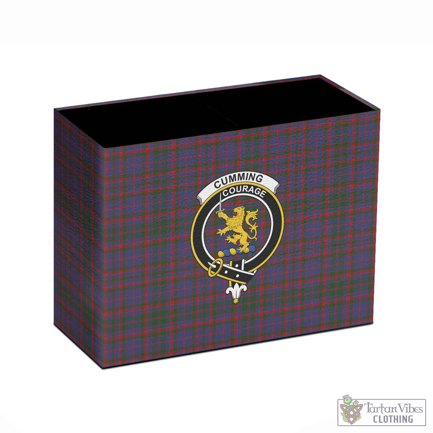 Tartan Vibes Clothing Cumming Tartan Pen Holder with Family Crest