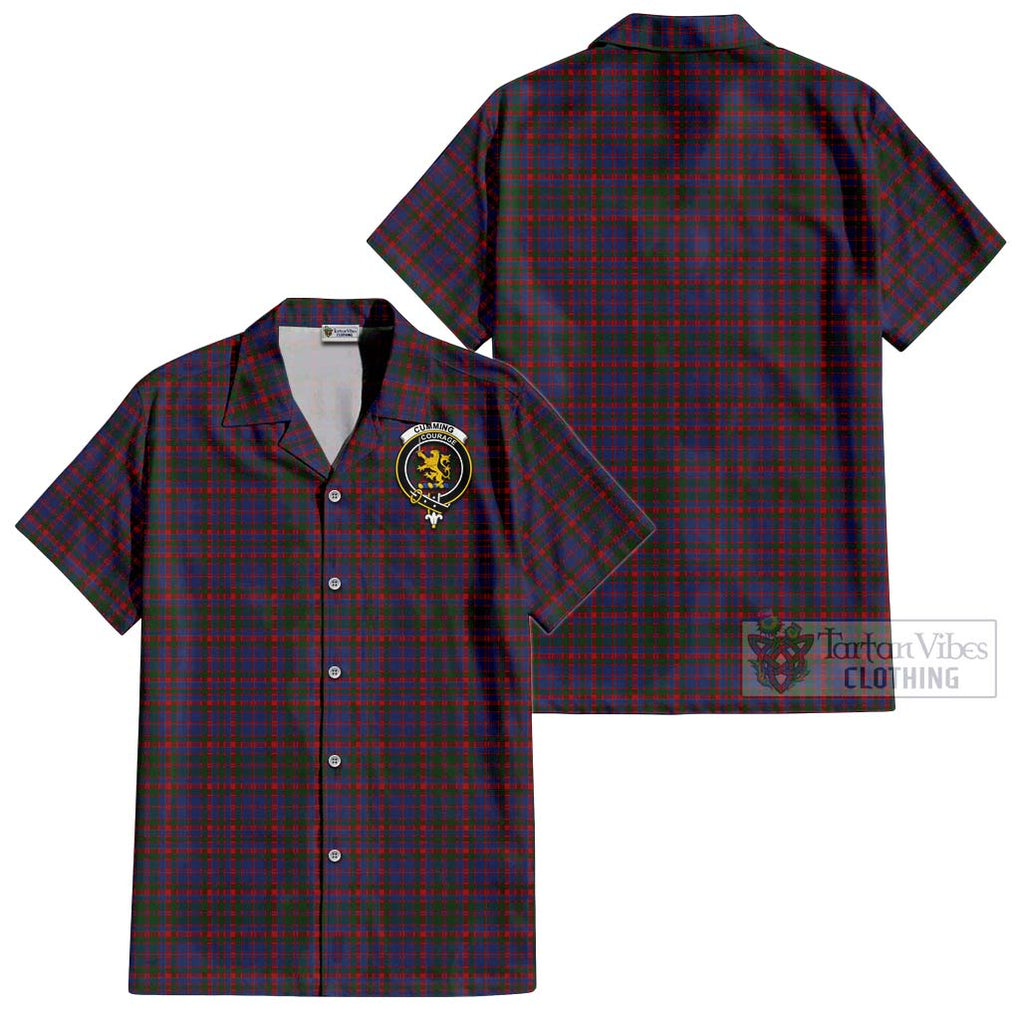 Cumming Tartan Cotton Hawaiian Shirt with Family Crest Kid - Tartan Vibes Clothing