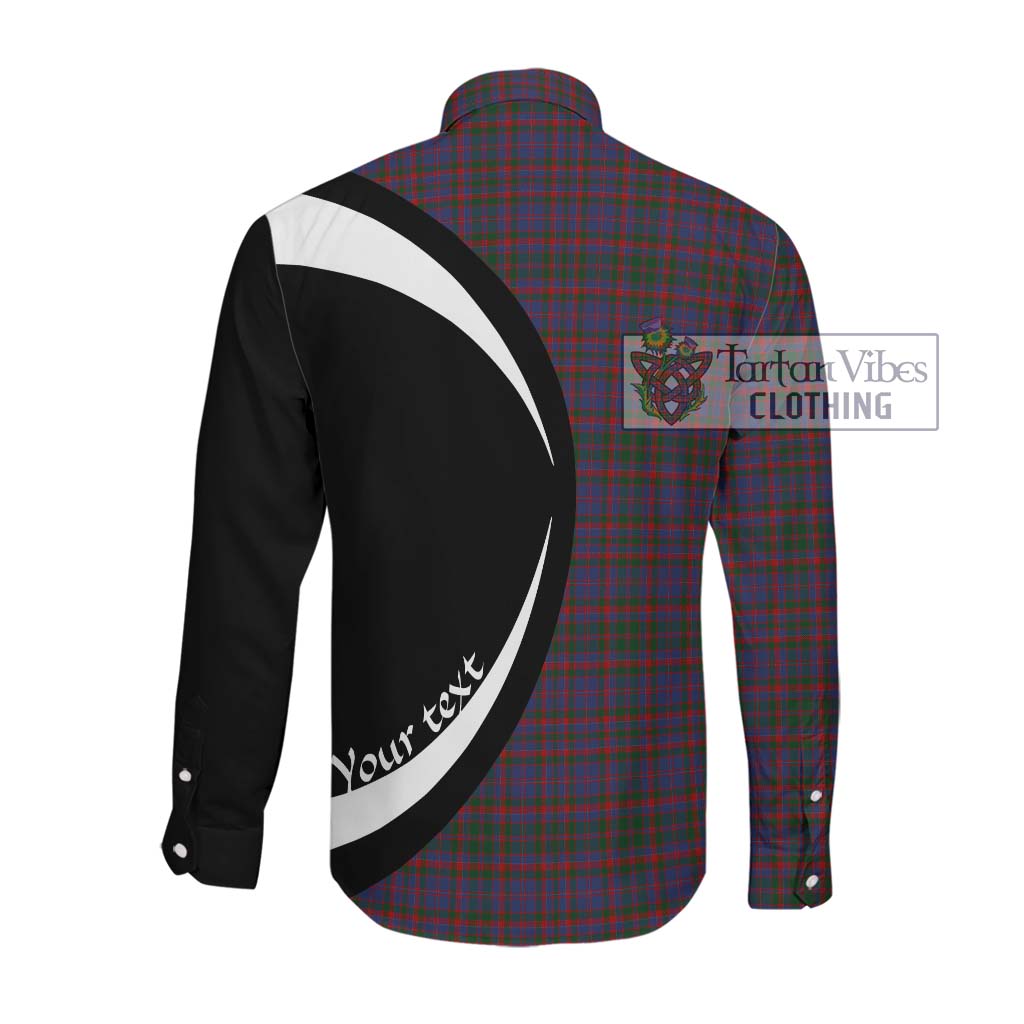 Cumming Tartan Long Sleeve Button Up with Family Crest Circle Style Men's Shirt - Tartan Vibes Clothing