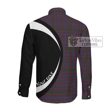 Cumming Tartan Long Sleeve Button Up with Family Crest Circle Style