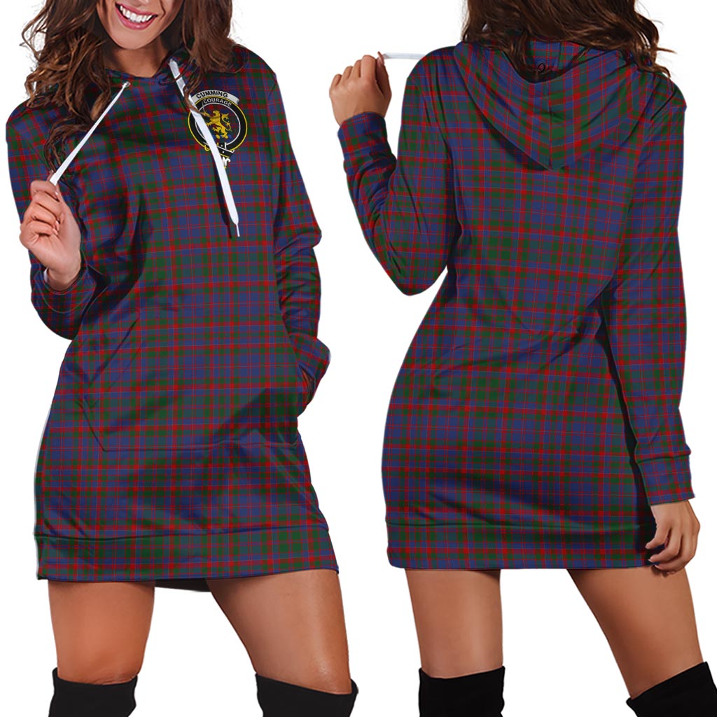 Cumming Tartan Hoodie Dress with Family Crest - Tartan Vibes Clothing