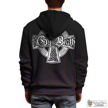 Cumming Tartan Hoodie Featuring Alba Gu Brath Family Crest Celtic Inspired