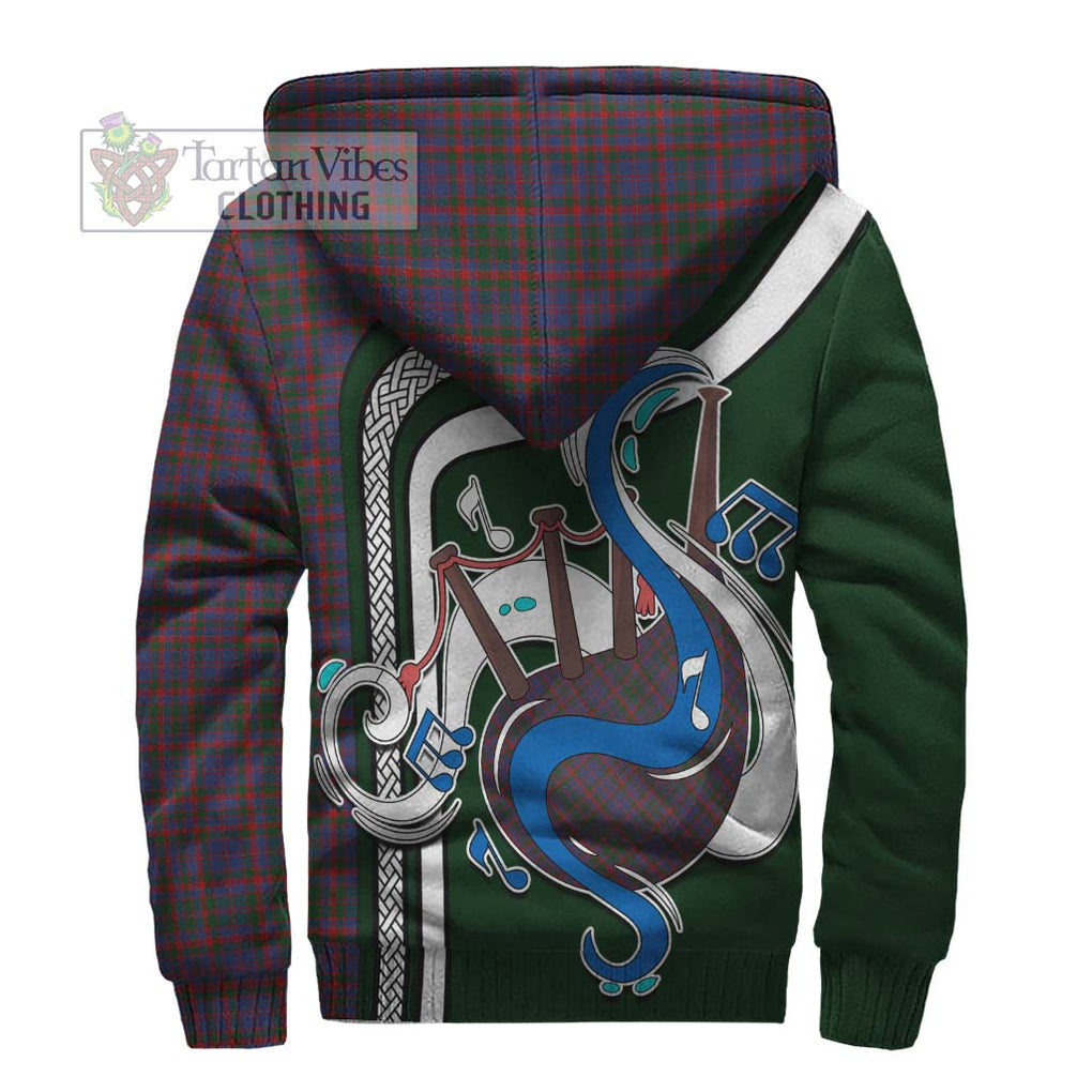 Cumming Tartan Sherpa Hoodie with Epic Bagpipe Style - Tartanvibesclothing Shop