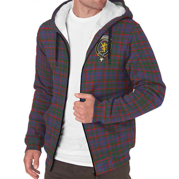 Cumming Tartan Sherpa Hoodie with Family Crest