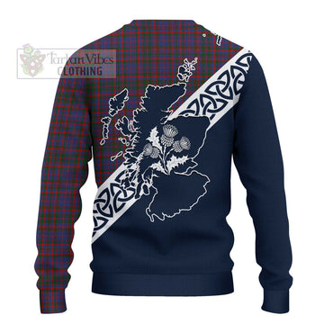 Cumming Tartan Ugly Sweater Featuring Thistle and Scotland Map