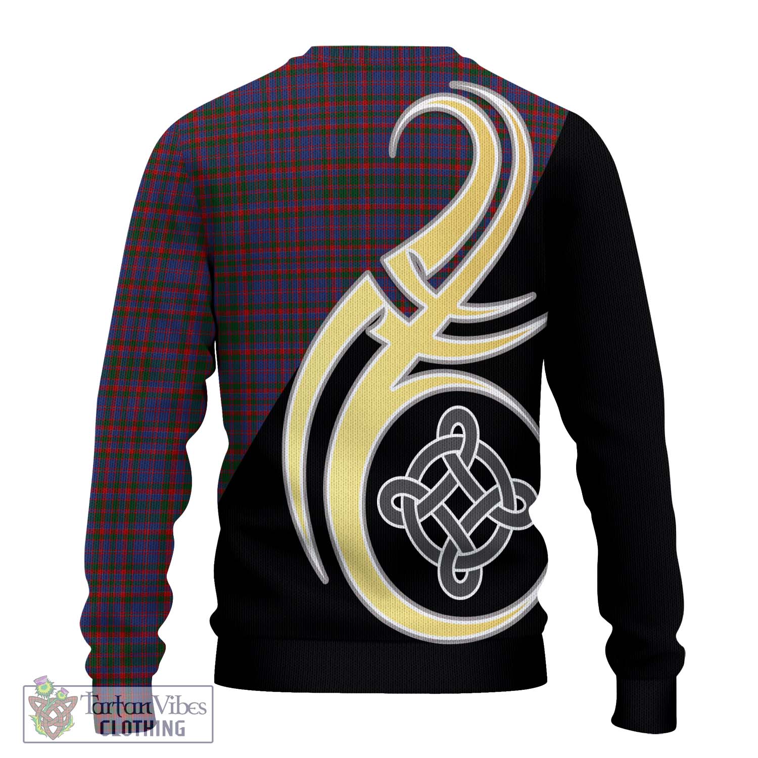 Cumming Tartan Knitted Sweater with Family Crest and Celtic Symbol Style - Tartan Vibes Clothing