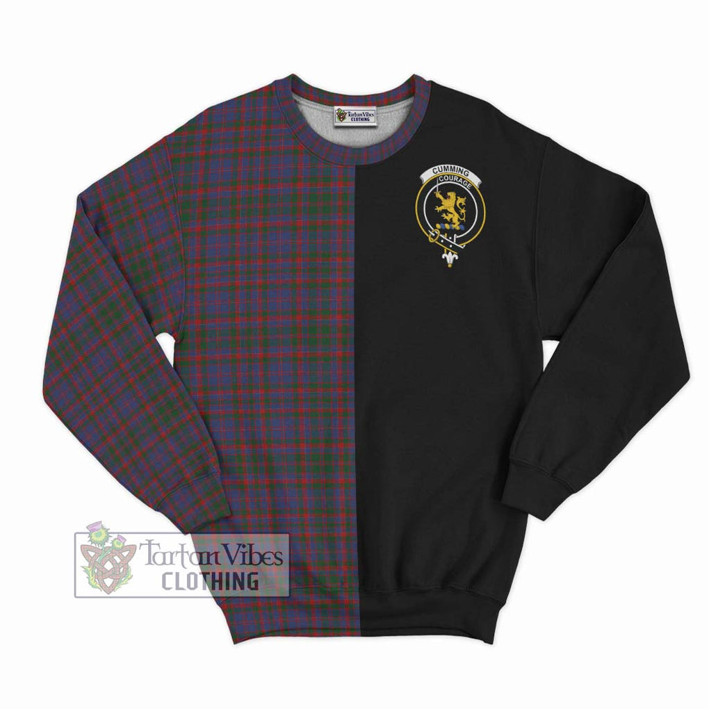 Cumming Tartan Sweatshirt with Family Crest and Half Of Me Style - Tartanvibesclothing Shop