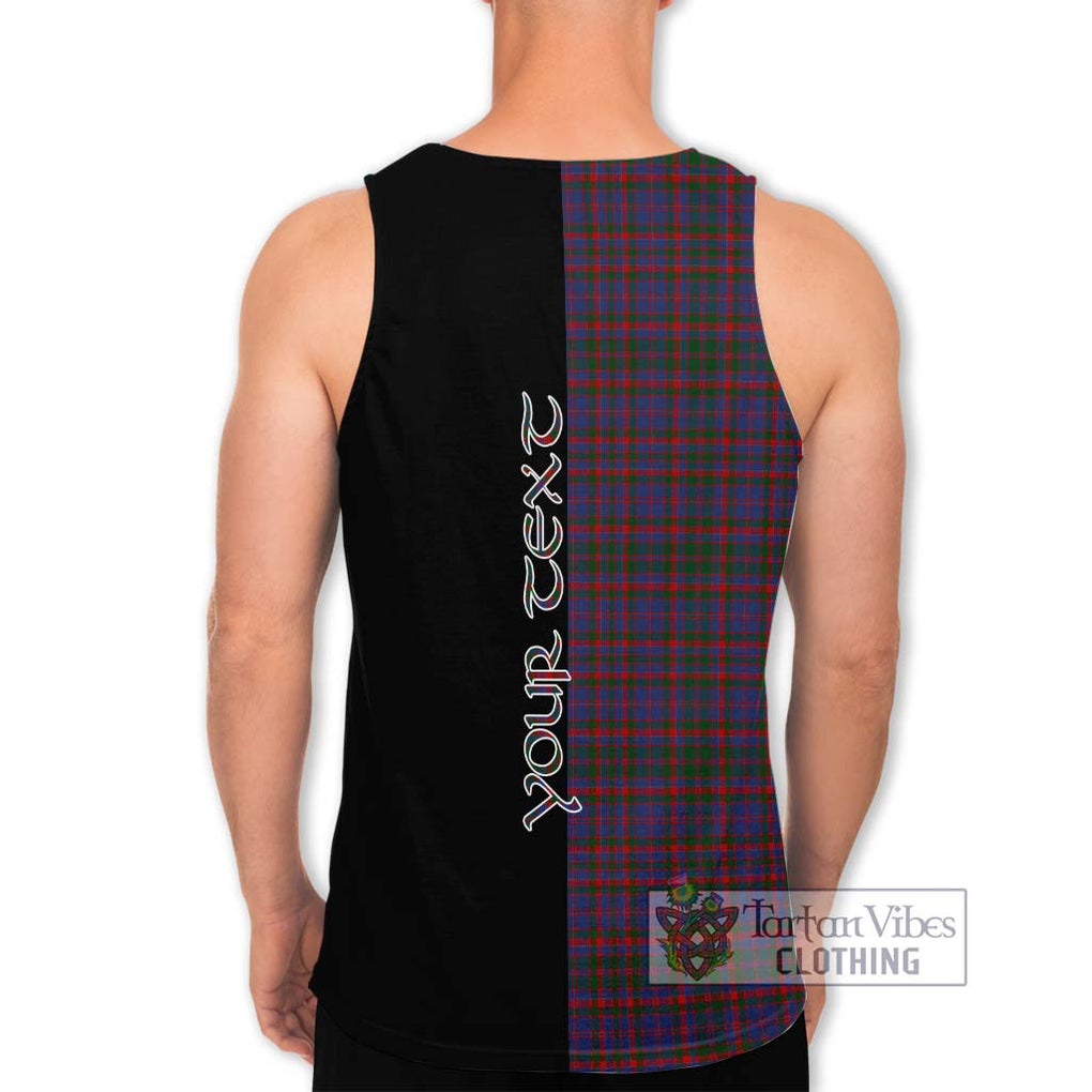 Cumming Tartan Men's Tank Top with Family Crest and Half Of Me Style - Tartanvibesclothing Shop