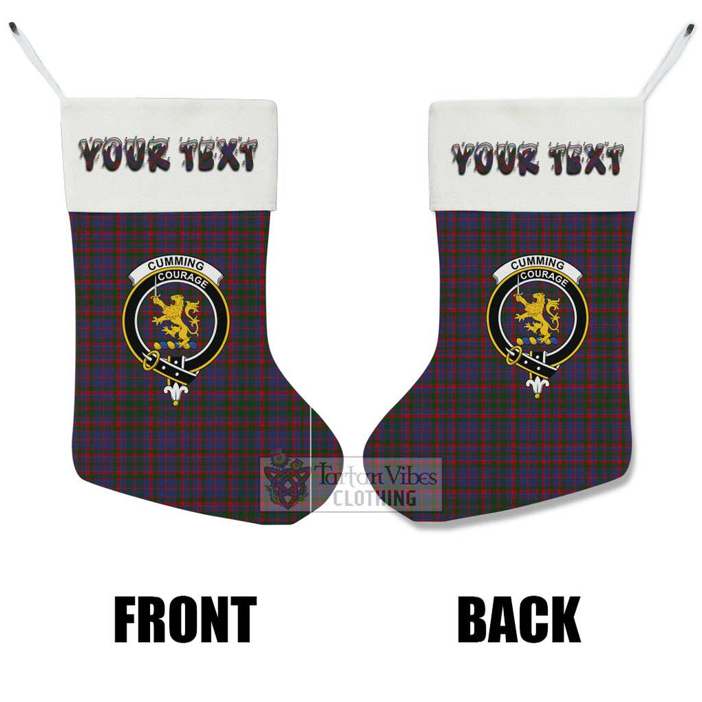 Tartan Vibes Clothing Cumming Tartan Family Crest Christmas Stocking with Personalized Text