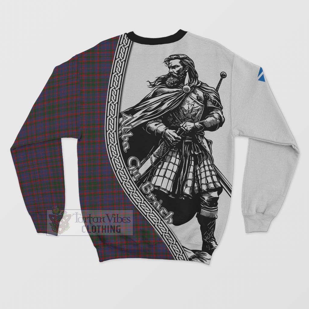 Tartan Vibes Clothing Cumming Tartan Clan Crest Sweatshirt with Highlander Warrior Celtic Style