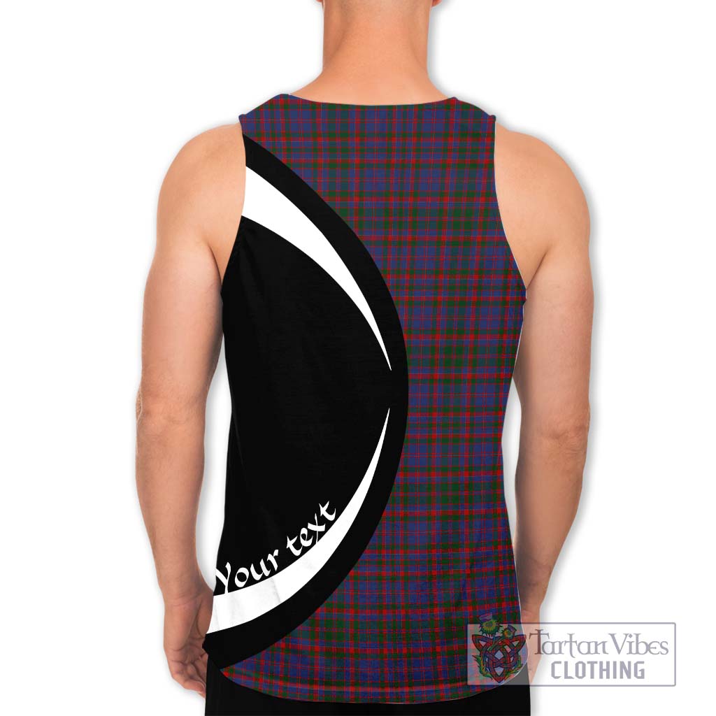 Cumming Tartan Men's Tank Top with Family Crest Circle Style - Tartan Vibes Clothing