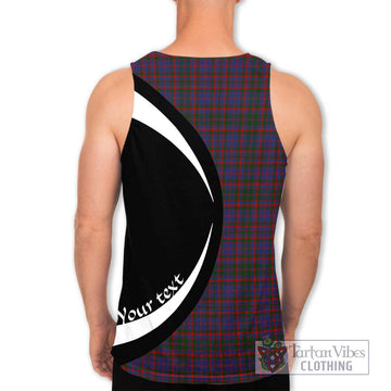 Cumming Tartan Men's Tank Top with Family Crest Circle Style