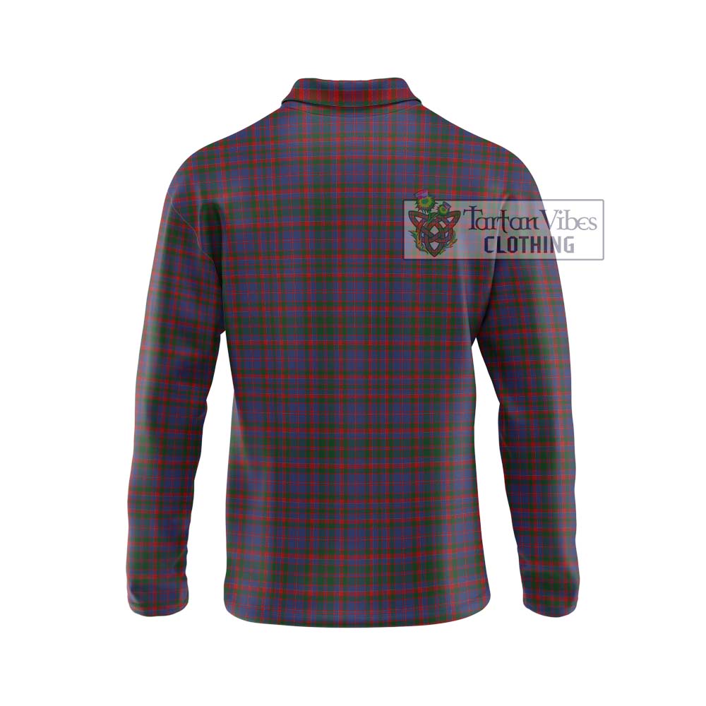 Cumming Tartan Long Sleeve Polo Shirt with Family Crest DNA In Me Style - Tartanvibesclothing Shop