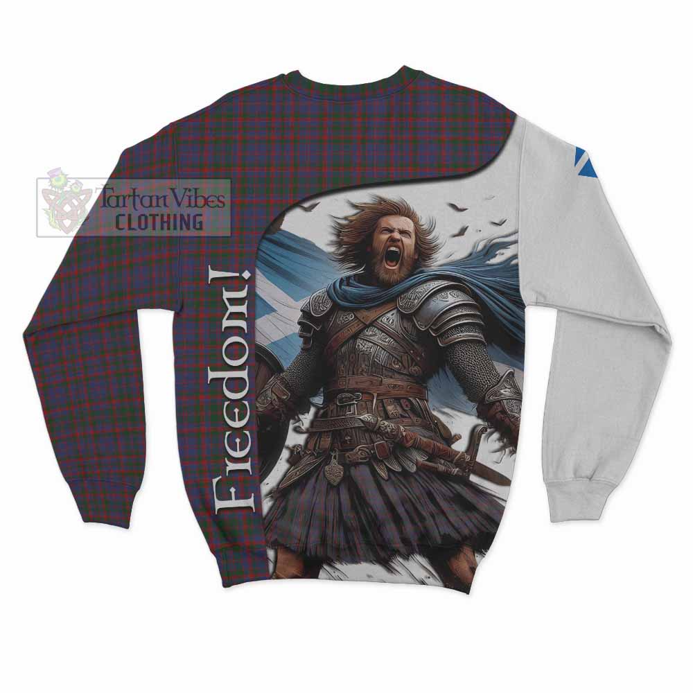 Tartan Vibes Clothing Cumming Crest Tartan Sweatshirt Inspired by the Freedom of Scottish Warrior