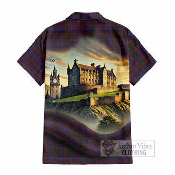 Cumming Tartan Family Crest Hawaiian Shirt with Scottish Ancient Castle Style - Tartan Vibes Clothing