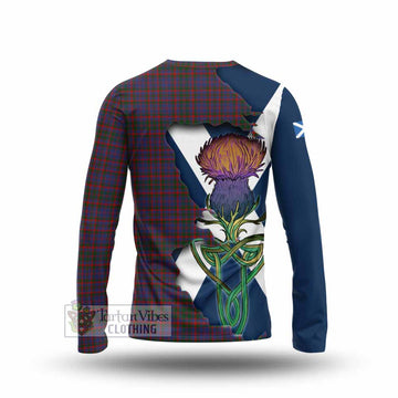 Cumming Tartan Family Crest Long Sleeve T-Shirt Scottish Thistle Celtic Inspired - Tartan Vibes Clothing
