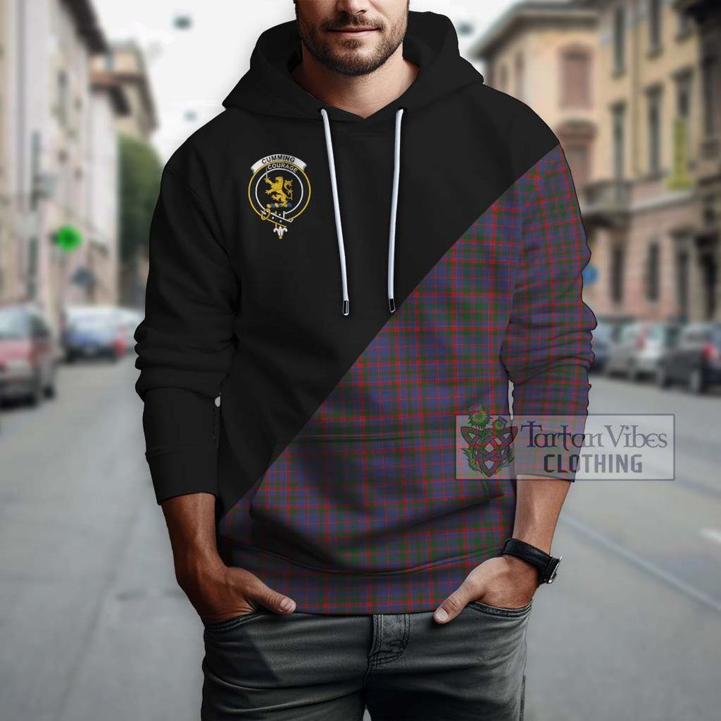 Cumming Tartan Hoodie with Family Crest and Military Logo Style - Tartanvibesclothing Shop