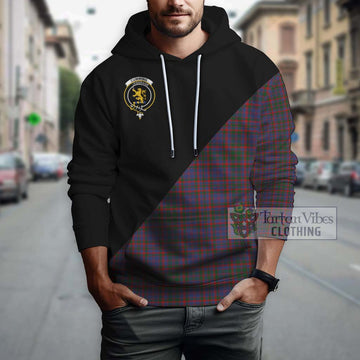 Cumming Tartan Hoodie with Family Crest and Military Logo Style