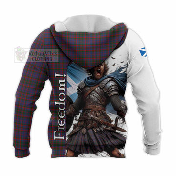 Cumming Crest Tartan Knitted Hoodie Inspired by the Freedom of Scottish Warrior