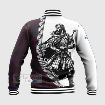 Cumming Tartan Clan Crest Baseball Jacket with Highlander Warrior Celtic Style