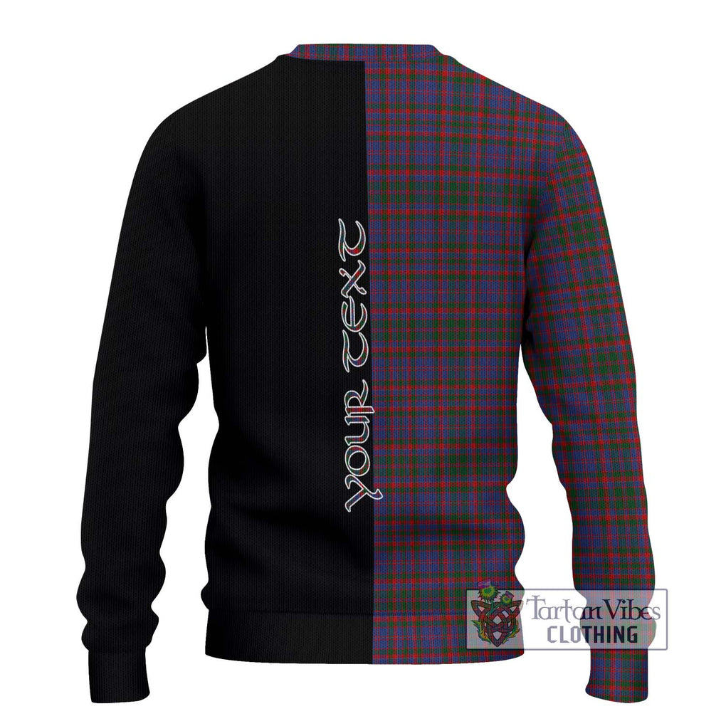 Cumming Tartan Knitted Sweater with Family Crest and Half Of Me Style - Tartanvibesclothing Shop