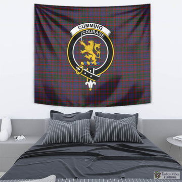 Cumming Tartan Tapestry Wall Hanging and Home Decor for Room with Family Crest