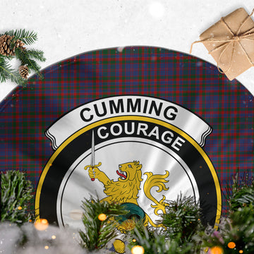 Cumming Tartan Christmas Tree Skirt with Family Crest