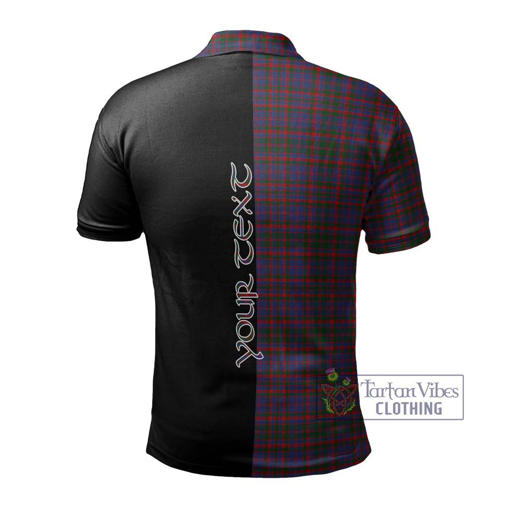 Cumming Tartan Polo Shirt with Family Crest and Half Of Me Style - Tartanvibesclothing Shop