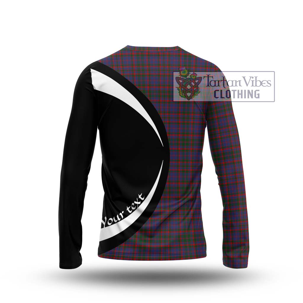 Cumming Tartan Long Sleeve T-Shirt with Family Crest Circle Style - Tartan Vibes Clothing