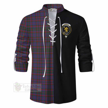 Cumming Tartan Ghillie Kilt Shirt with Family Crest and Half Of Me Style