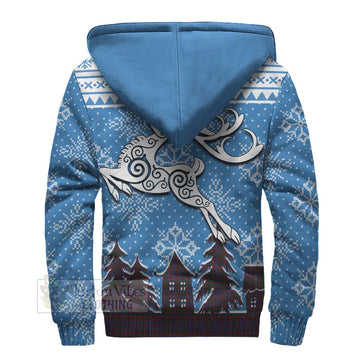 Cumming Clan Christmas Sherpa Hoodie Celtic Reindeer Style